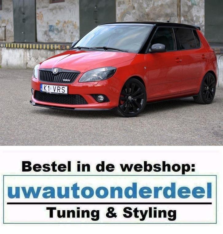 Maxton Spoiler Lip Splitter Voor Skoda Fabia RS MK2 Facelift, Auto diversen, Tuning en Styling, Verzenden