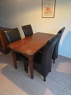Tafel met 4 stoelen eettafel keukenstoel, Ophalen, Rechthoekig, 50 tot 100 cm