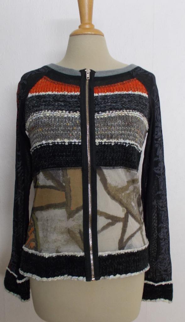 Apart hippie/Ibiza vestje met rits! M, Kleding | Dames, Tops, Zo goed als nieuw, Maat 38/40 (M), Bruin, Lange mouw, Verzenden