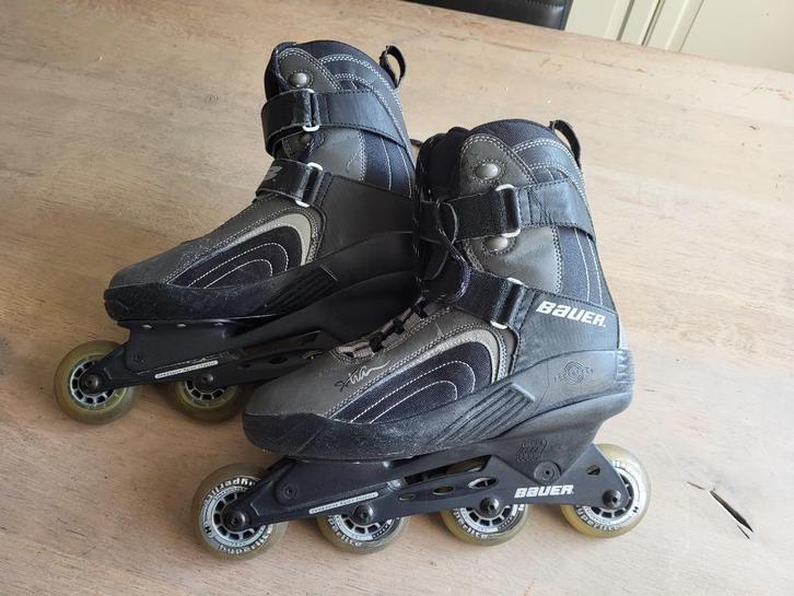 skeelers Bauer inline skates maat 44/45, Sport en Fitness, Skeelers, Gebruikt, Inline skates 4 wielen, Bauer, Dames, Heren, Ophalen of Verzenden