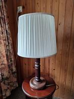 Schemerlamp met houten voet, Huis en Inrichting, Lampen | Tafellampen, Ophalen, Gebruikt, 50 tot 75 cm