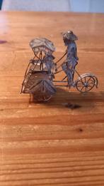 Riksja miniatuur sterling zilver, Antiek en Kunst, Antiek | Goud en Zilver, Ophalen of Verzenden, Zilver