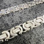 Zilveren platte koningsketting massief 925 silver, Ophalen of Verzenden, Nieuw, Goud