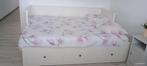 SLAAPBANK – BED, 2 of 1-pers. €200 inc. 2 matrassen 80x200, Ophalen, Wit, Tweepersoons, Zo goed als nieuw
