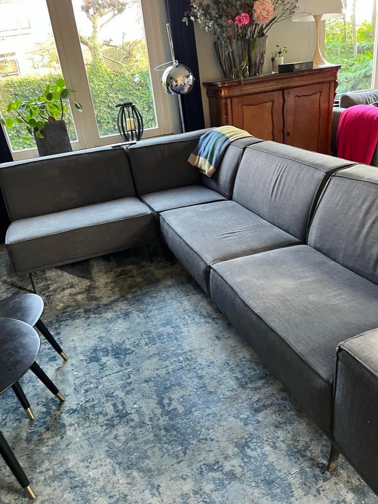 Grijze hoekbank stof Cartel Living Nomad, Huis en Inrichting, Ophalen, Gebruikt, Stof