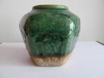 Antieke groene gemberpot., Antiek en Kunst, Antiek | Glas en Kristal, Ophalen