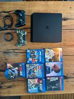 PS4 slim met 2 controllers / 8 games, Spelcomputers en Games, Spelcomputers | Sony PlayStation 4, Ophalen, Zo goed als nieuw, Met 2 controllers