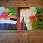 schilderij 2-luik, Antiek en Kunst, Kunst | Schilderijen | Klassiek, Ophalen
