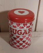 Tweedehands blik voor suiker met hartjes sugar, Verzamelen, Blikken, Ophalen of Verzenden, Zo goed als nieuw, Overige