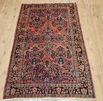 Vintage handgeknoopt perzisch tapijt sarough antiek 194x125, Info@SlatsAntiek.nl, Tweedehands, 100 tot 150 cm, Perzisch