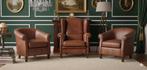 Oorfauteuil  en 2 clubfauteuils, Antiek en Kunst, Antiek | Meubels | Stoelen en Banken, Ophalen