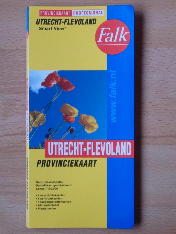 Falk provinciekaart Utrecht-Flevoland (schaal 1:90.000), Boeken, Atlassen en Landkaarten, Zo goed als nieuw, Landkaart, 2000 tot heden