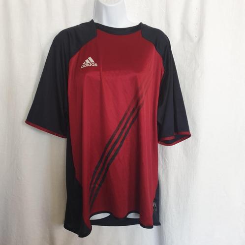 Leuk heren sportshirt mt L merk Adidas, Kleding | Heren, T-shirts, Zo goed als nieuw, Maat 52/54 (L), Rood, Ophalen of Verzenden