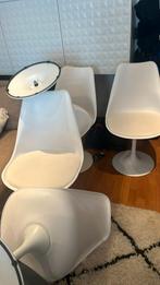 Tulp stoelen, Huis en Inrichting, Ophalen of Verzenden, Zo goed als nieuw, Wit, Vier