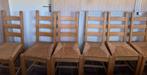 6 eiken eetkamer stoelen, Ophalen, Gebruikt, Overige kleuren, Eiken