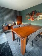 Eetkamertafel, Huis en Inrichting, Tafels | Eettafels, Ophalen, Gebruikt, Eikenhout, 200 cm of meer