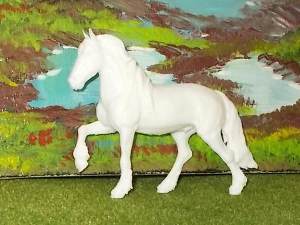 Witte Fries 8 - zo groot als Schleich, Verzamelen, Speelgoed, Nieuw, Ophalen of Verzenden