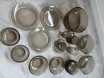 Vintage rookglas servies – uitgebreide set, Ophalen of Verzenden, Overige stijlen, Compleet servies, Glas