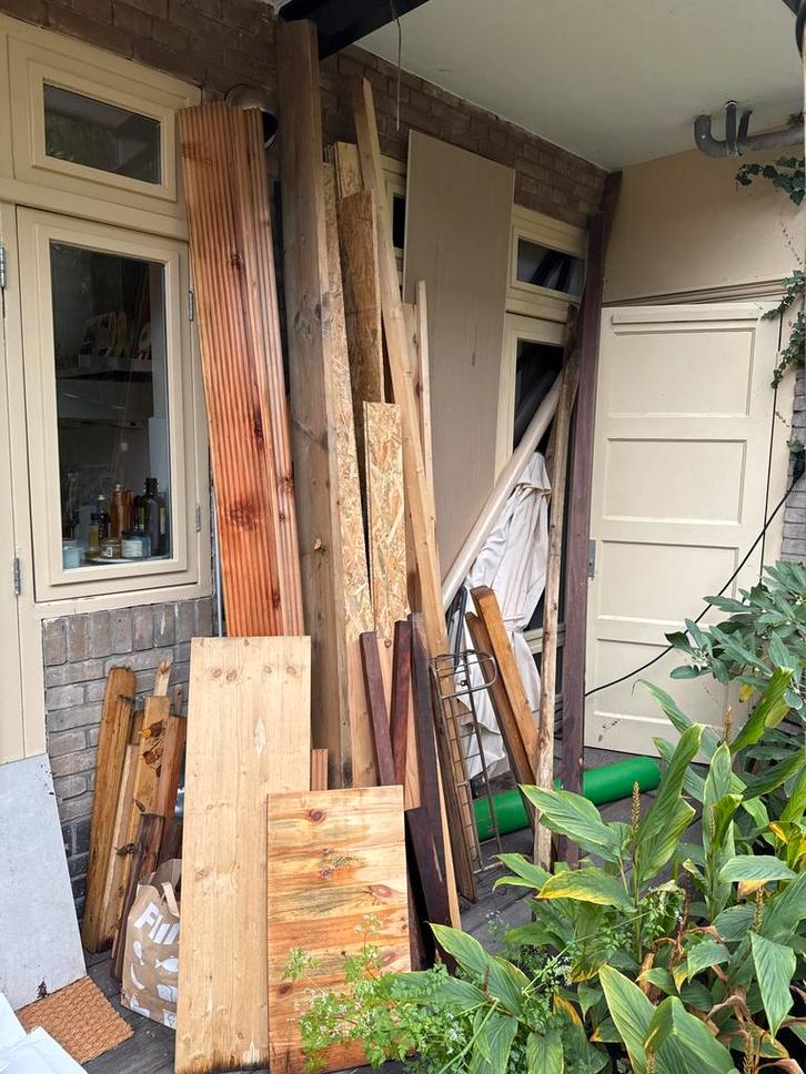 Diverse Houtsoorten - Restpartij, Doe-het-zelf en Verbouw, Hout en Planken, Gebruikt, Plank, Overige houtsoorten, Minder dan 200 cm