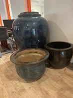 Grote planten potten, Tuin en Terras, Steen, Gebruikt, 100 cm of meer, Rond