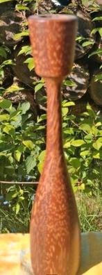 Deense massief teakhouten kandelaar., Huis en Inrichting, Woonaccessoires | Kandelaars en Kaarsen, Ophalen of Verzenden, Zo goed als nieuw