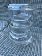 Ovenschalen 3x, Ophalen of Verzenden, Gebruikt, Glas, Overige typen