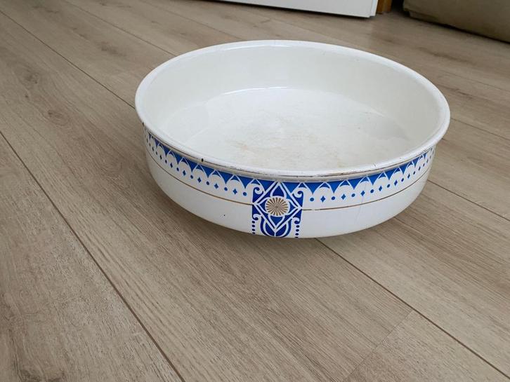 Lampet schaal (blauw, wit & goud), Antiek en Kunst, Curiosa en Brocante, Ophalen