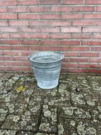 Oude zinken emmer met handvat, Tuin en Terras, Ophalen of Verzenden, Gebruikt