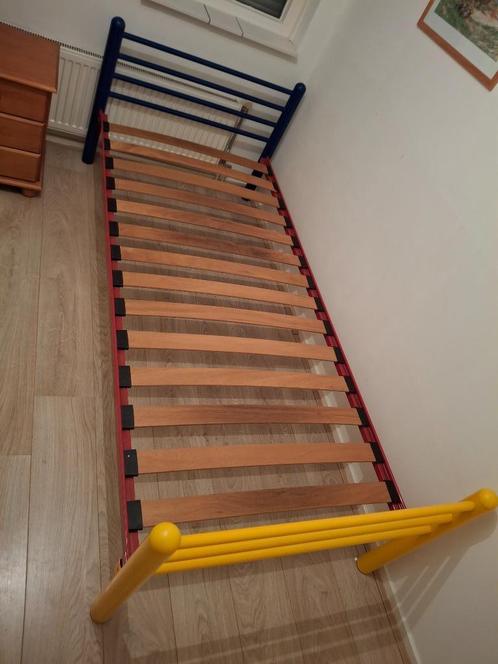 1 persoons bed, Huis en Inrichting, Slaapkamer | Bedden, Gebruikt, Eenpersoons, 90 cm, 200 cm, Metaal, Ophalen