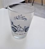 drinkglas met afbeeldingen rolls royce 1903/berliet 1911, Verzamelen, Ophalen of Verzenden, Zo goed als nieuw, Bierglas