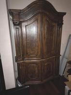 Te koop: mooie bewerkte notenhouten kast, Ophalen of Verzenden