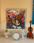 Keith Haring en Tom & Jerry Graffiti Kunstwerk, Antiek en Kunst, Kunst | Schilderijen | Klassiek, Ophalen of Verzenden