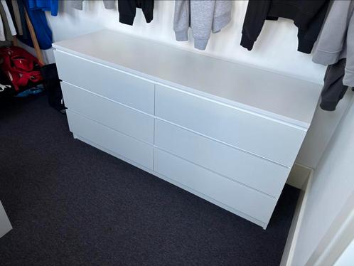 Witte ladekast, 6 lades, Huis en Inrichting, Kasten | Ladekasten, Zo goed als nieuw, Minder dan 100 cm, 50 tot 100 cm, 25 tot 50 cm