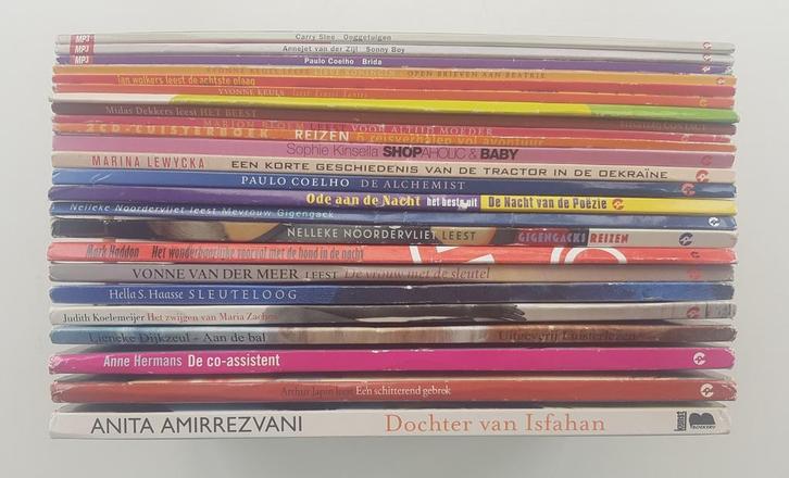 24 Luisterboeken voor €45 | Romans | Volwassenen, Boeken, Luisterboeken, Cd, Volwassene, Ophalen of Verzenden