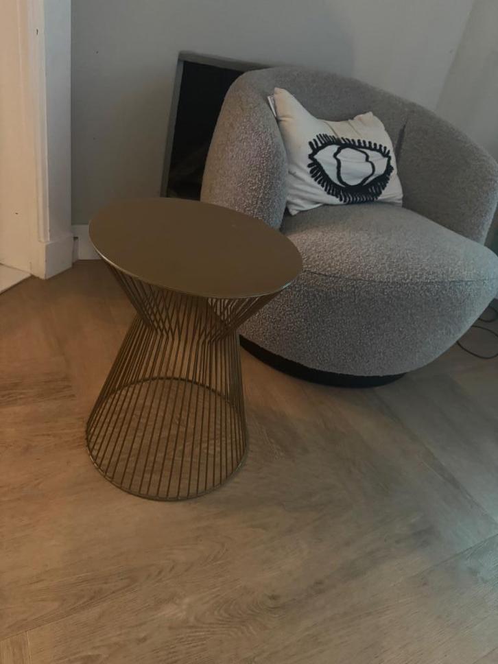 Bijzettafel Woood (2 stuks), Huis en Inrichting, Tafels | Bijzettafels, Gebruikt, Rond, 45 tot 60 cm, Minder dan 55 cm, Ophalen