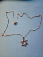 Rosegoudkleurige davidster hanger plus ketting / dames/ new, Sieraden, Tassen en Uiterlijk, Ophalen of Verzenden, Nieuw, Zilver