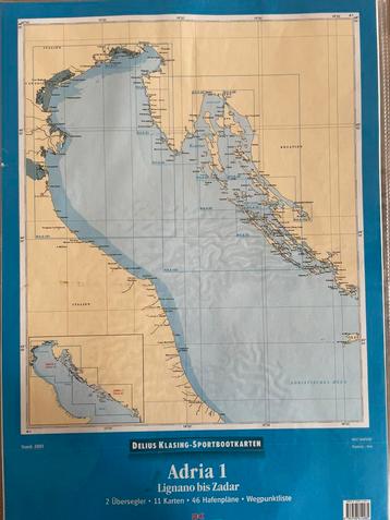 Kroatië Waterkaarten Adria 1&2 beschikbaar voor biedingen