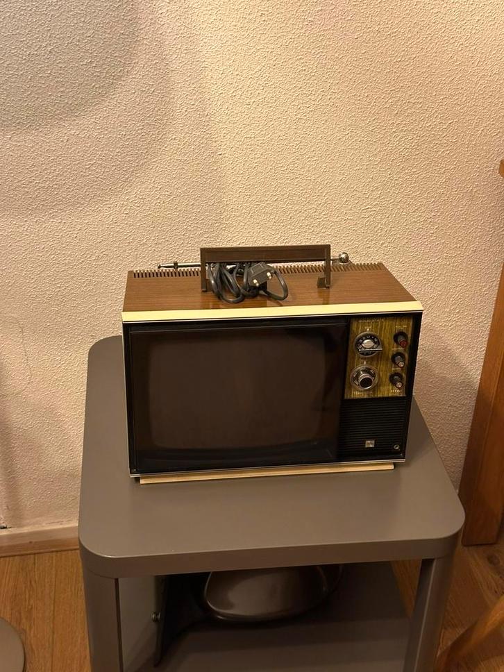 Vintage Toshiba 11TBE draagbare tv zeldzaam, Antiek en Kunst, Antiek | Tv's en Audio, Ophalen