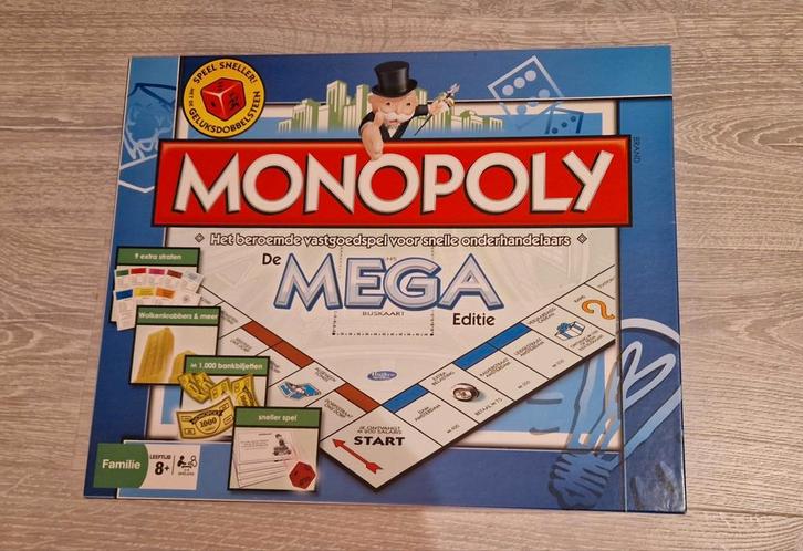 Monopoly Mega Editie - Bordspel, Hobby en Vrije tijd, Gezelschapsspellen | Bordspellen, Gebruikt, Een of twee spelers, Drie of vier spelers