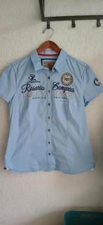 Damesblouse lichtblauw, korte mouw, Kleding | Dames, Ophalen of Verzenden, Zo goed als nieuw, Maat 42/44 (L), Blauw