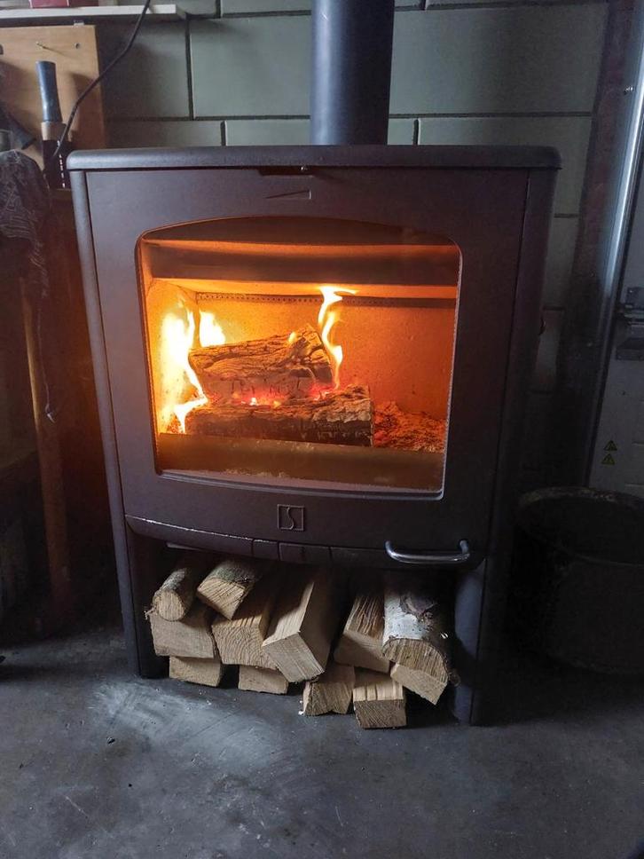 Scan andersen10 gietijzeren houtkachel, Huis en Inrichting, Kachels, Zo goed als nieuw, Vrijstaand, Houtkachel, Hout, Ophalen