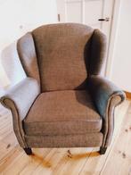 Wingchair, Huis en Inrichting, Stoelen, Engelse wingchair, Gebruikt, Stof, Bruin