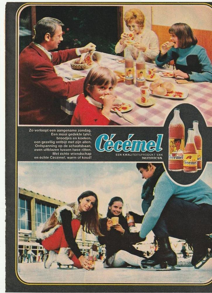 retro reclame 1971 Nutricia Cecemel zondagsontbijt frisdrank, Verzamelen, Retro, Overige typen, Verzenden