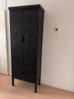 Pronto Wonen teak zwarte servieskast, Huis en Inrichting, Ophalen, Gebruikt, Met deur(en), Teakhout