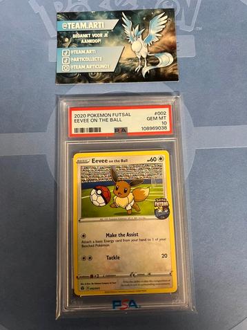 Eevee on the ball PSA 10! Futsal beschikbaar voor biedingen