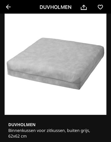 *TIP!* Nieuw DUVHOLMEN binnenkussen 62x62 beschikbaar voor biedingen