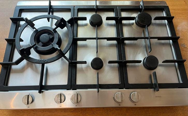 Atag HG7611AA1B/A2 Gaskookplaat - 5 pits, Witgoed en Apparatuur, Fornuizen, Gebruikt, Inbouw, Gas, 5 kookzones of meer, Ophalen of Verzenden