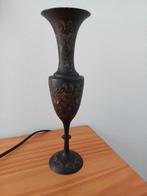 Vintage unieke handgemaakte massief messing vaas, Ophalen of Verzenden