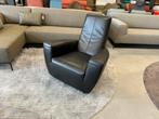 Label Longa fauteuil zwart leer Design stoel