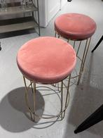 Barkruk roze / goud 4 stuks, Huis en Inrichting, Barkrukken, Ophalen, Zo goed als nieuw, 60 tot 90 cm